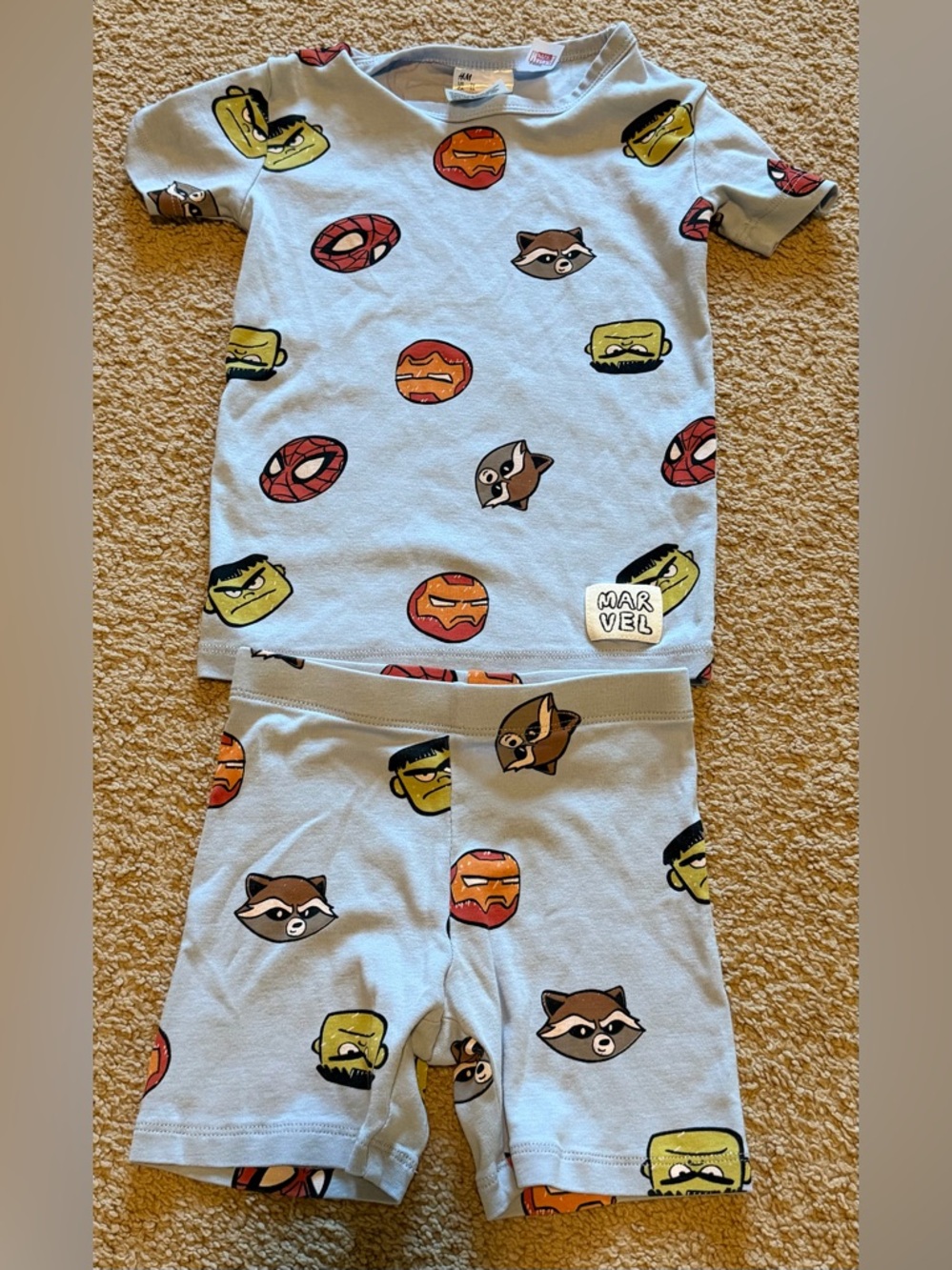 Boys H&M Marvel Pajama Set size 7